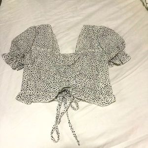 Cute Polka Dot Cropped Top